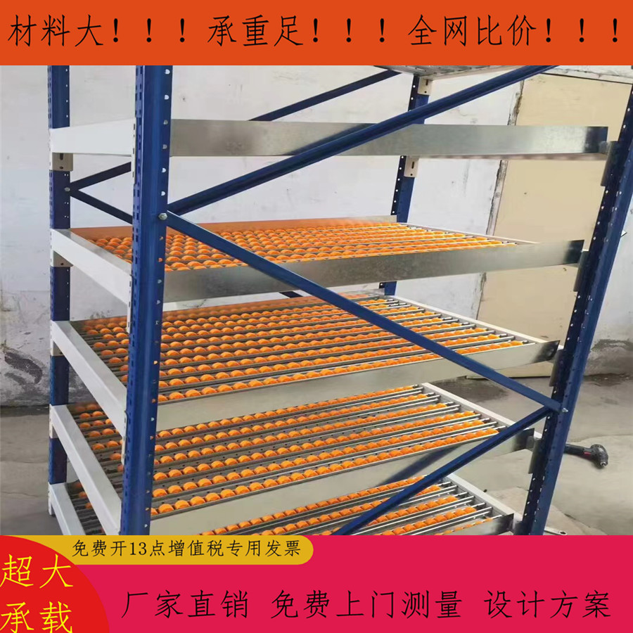 工厂仓库重型滑轮塑料筐货架直销
