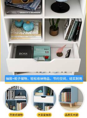 学生书用卧室简易置物架落地多层收纳家架经济型书ICE架客柜厅储