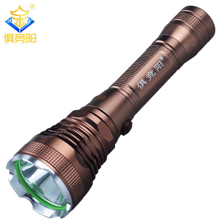俱竞带阳JY-8手03强光T6电筒可充DJR电远射户外巡逻LE日常携手电D