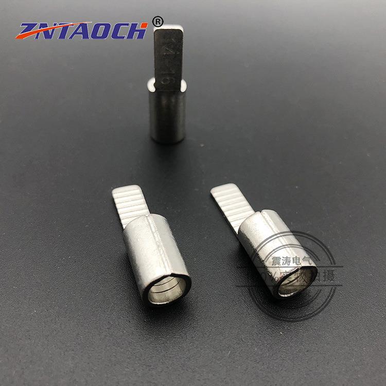 DBN4-16片形裸端头紫铜接线端子冷881插压片接子头线1耳线鼻200只