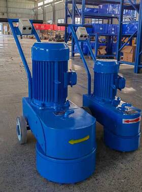 地面水磨石机电混凝土3红色手推式磨水石机50ADS型动地面打磨机