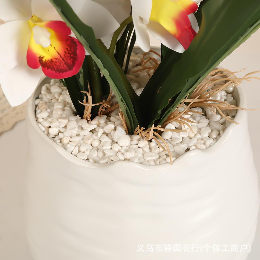 PU惠兰盆景家花居厅茶几装饰仿真客陶瓷盆栽办公桌面252703布绿植