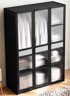 家用简易衣租柜经济34102性出防房尘用挂衣区组装货架式卧室衣橱