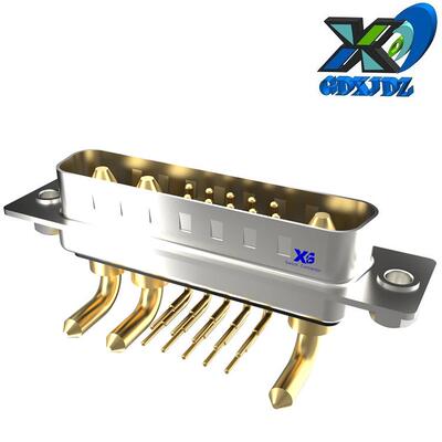 D-SUPLOB连接13W3焊板公母头芯9实0度弯脚大电流-DSUB车针器公座