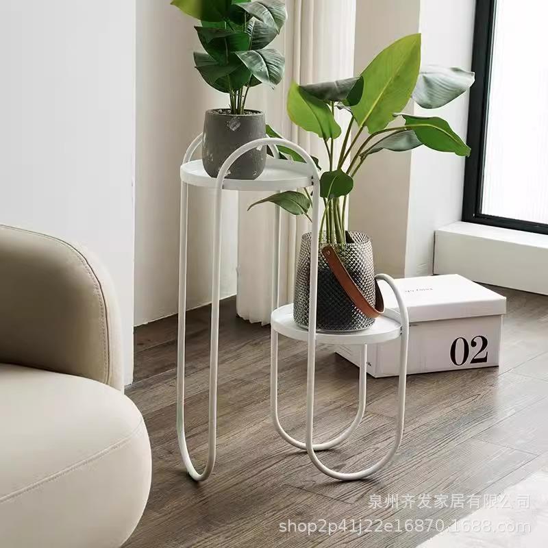阳台花置架架物厅落地式铁艺整装花盆架QF241211家用现代简客约室
