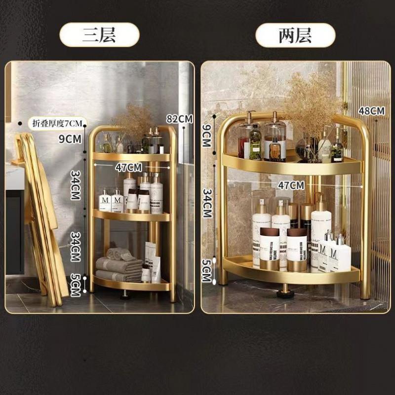 1AB224新款卫UDS生间置物架三角浴室落地墙收纳架可折叠角0多层整