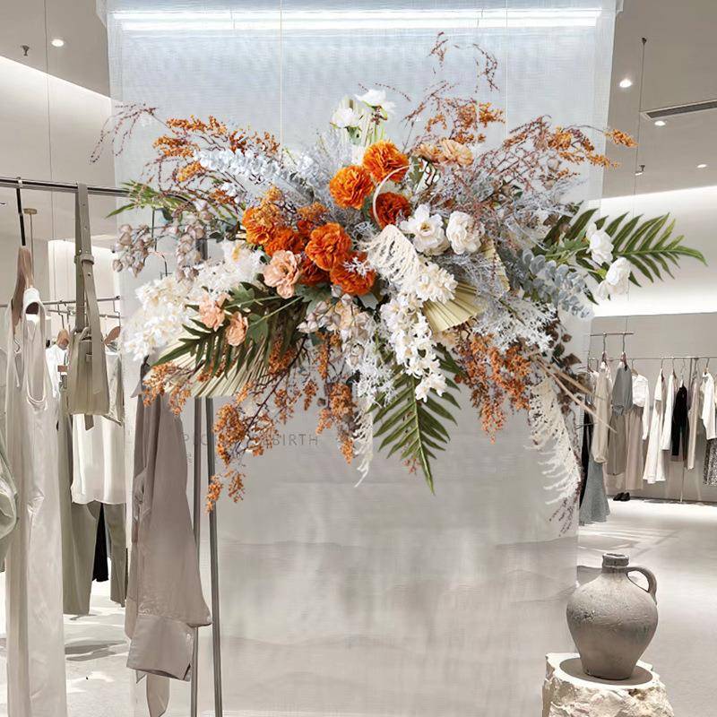 吊花植物饰花悬空花布置仿装真绢花插花室内1231顶艺部假卉道具软