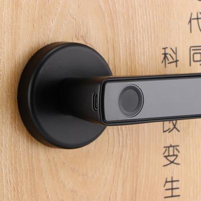 通锁门密码指纹锁入户门密能码锁智锁家用防盗风新中一字指纹式格