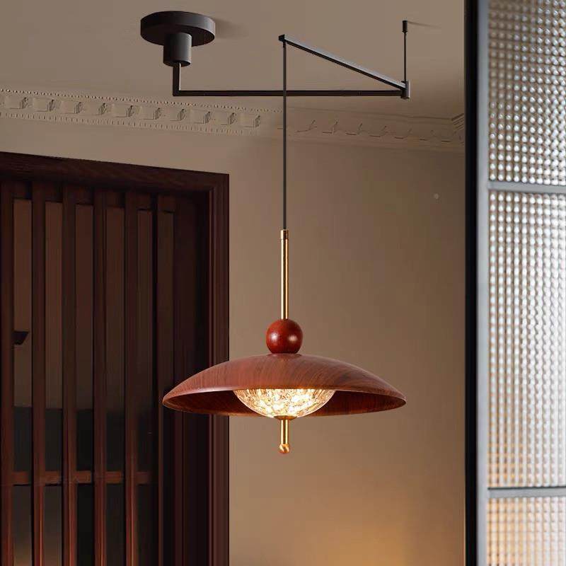 关中古风可升降餐桌吊复古桃卧室床头吊线灯胡75456木色玄吧台吸,家装灯饰光源,智能吊灯,淘宝优惠券,粉丝福利购,淘宝优惠卷