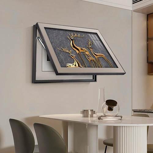 电表装饰画F96789ST2025箱代新款轻奢感客箱厅空开配电遮挡挂画现