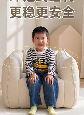 儿童小沙发发南瓜沙靠背懒家椅小CLZ户型卧室用阅读角可爱人tω