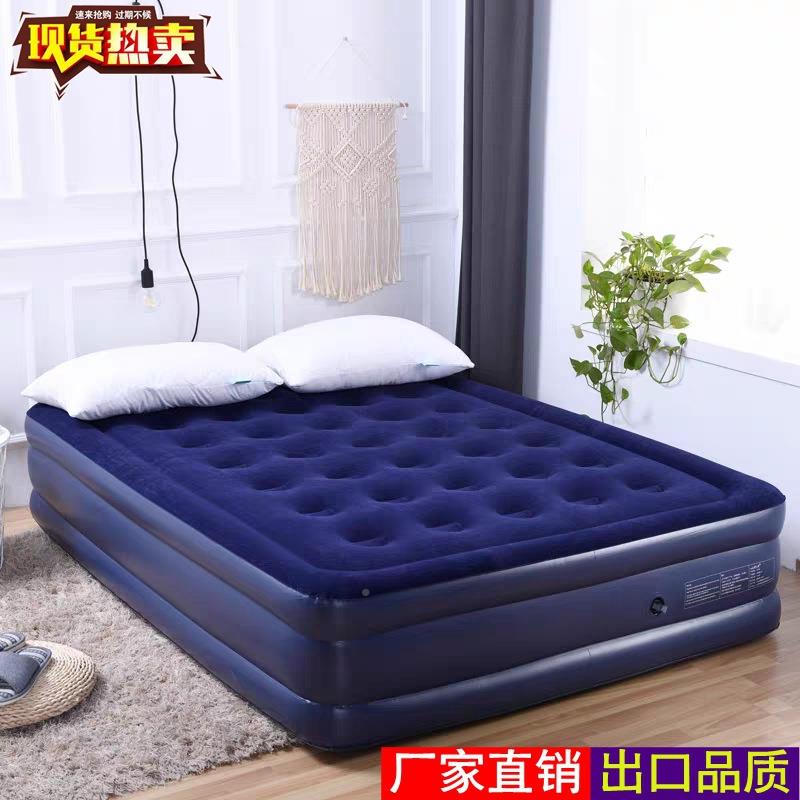 直气销床双层植绒充垫家用户外加便携大加厚单双人床ali-6194出口