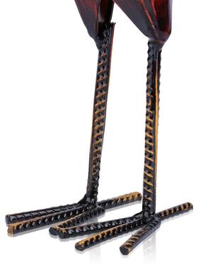 热卖木纹铁艺公鸡金属工家园艺品居花烤装饰彩A011绘漆