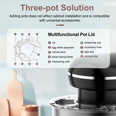 5.L家用食物搅拌Stand机Mixer厨师机SM-1542小型式和5面机揉面立