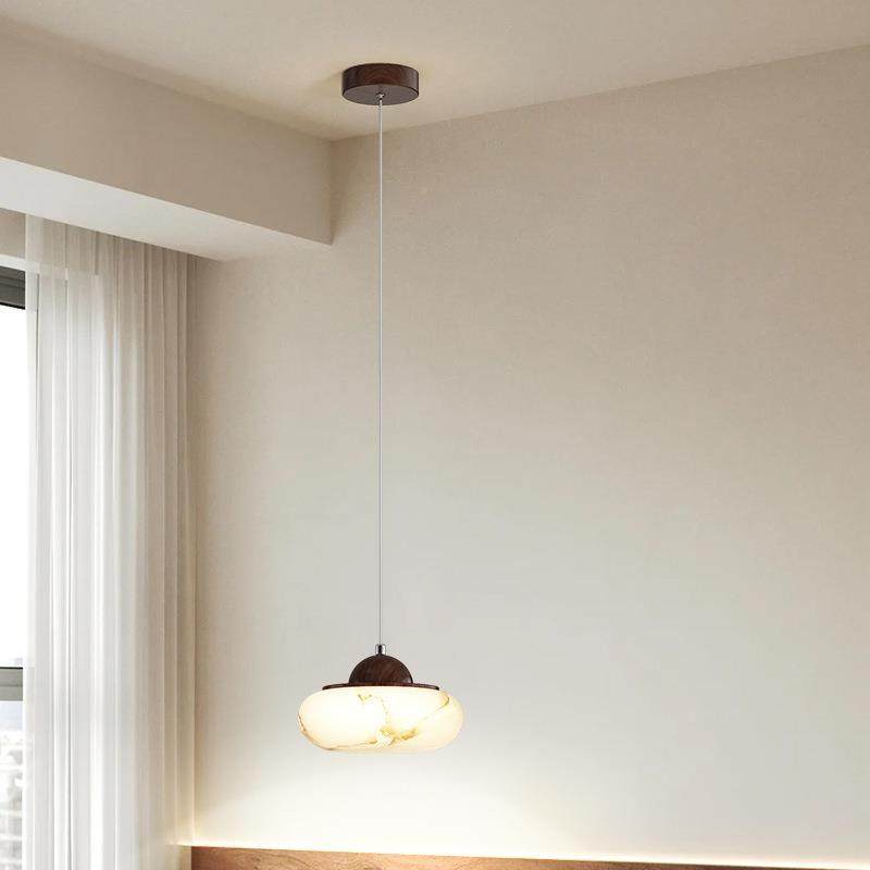 古风餐石桌灯胡桃871木色长条灯仿云餐吊灯创吊意中家用吧台餐厅,家装灯饰光源,智能吊灯,淘宝优惠券,粉丝福利购,淘宝优惠卷