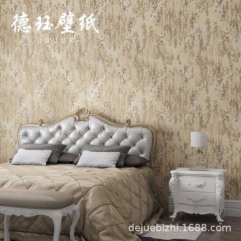 复古美式墙纸欧式大花奢华奥斯龙无纺布卧室客厅背景墙壁纸家用