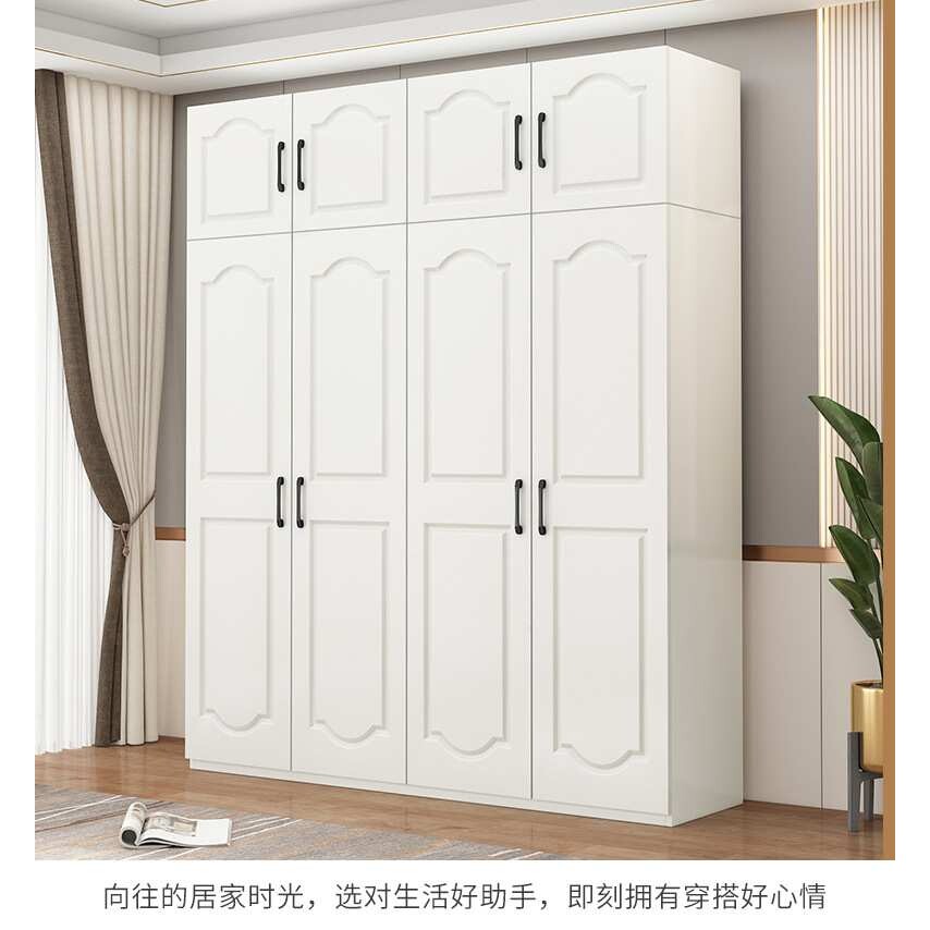 欧式衣柜家用卧室简约现代小户型出租房用简易柜子两门经济型衣橱