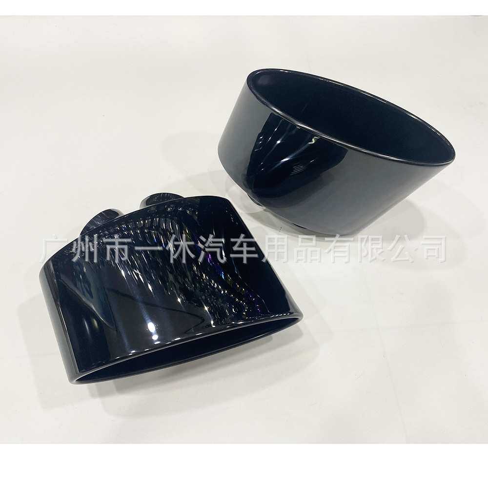 适用于奥迪S级A3A4lA5A6LA7改装RS6R8大椭圆黑银嘴尾喉尾嘴黑色尾