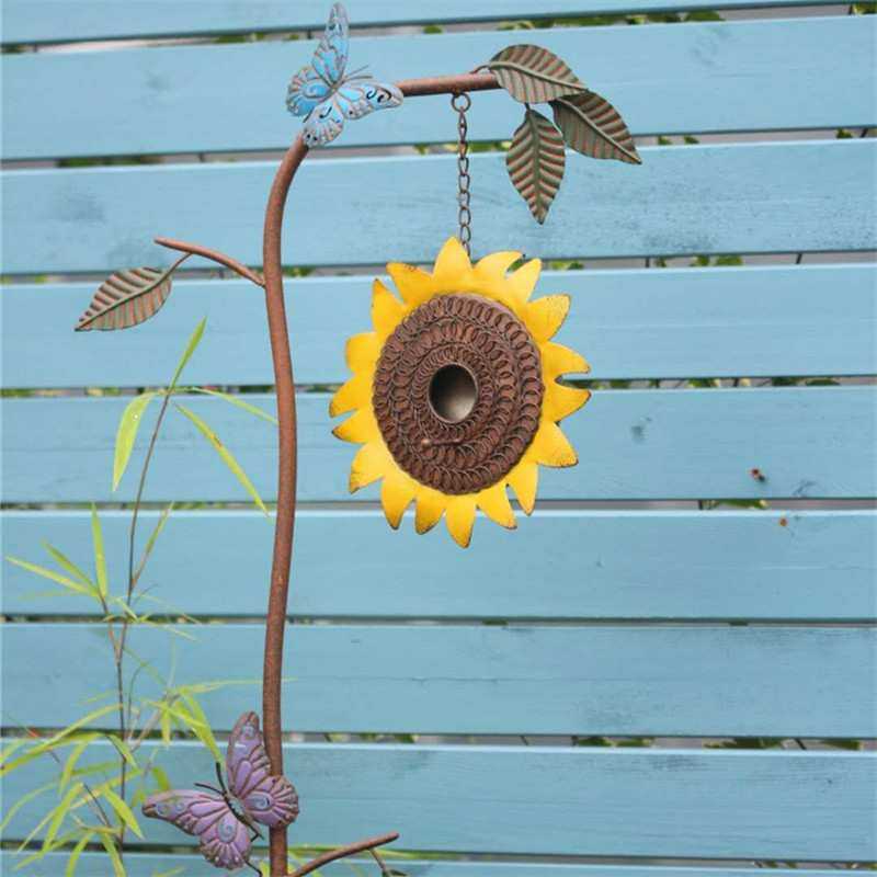 花园庭院创意向日葵鸟窝做旧装饰支架铁艺复古户外花架绿植爬藤架,3C数码配件,摄像机配件,淘宝优惠券,粉丝福利购,淘宝优惠卷