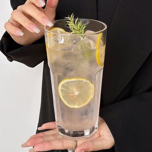 大容量八角杯柯林杯加厚直布罗陀杯子夏日水果茶杯冷饮果汁玻璃杯