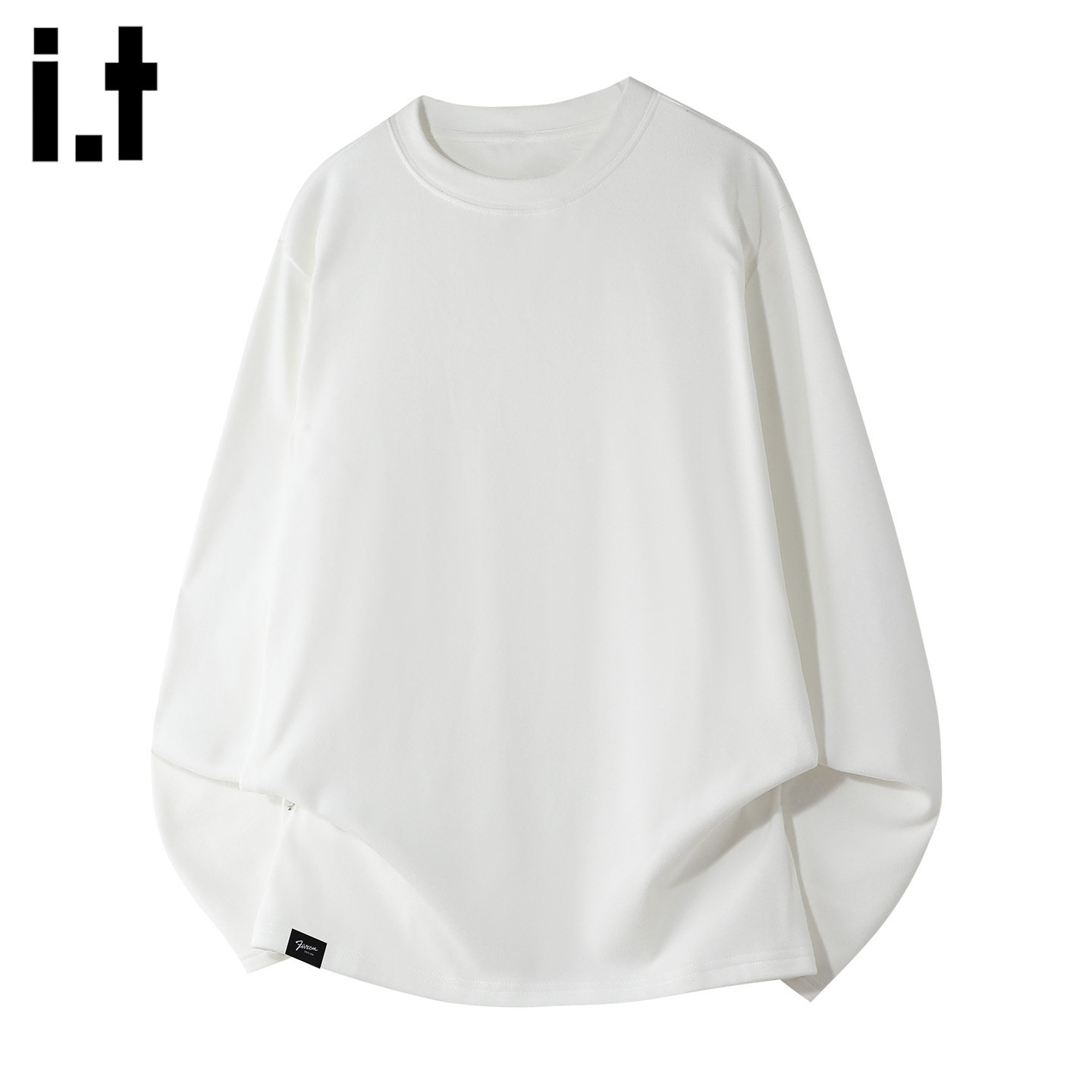 it5cm白色德绒打底衫长袖t恤卫衣
