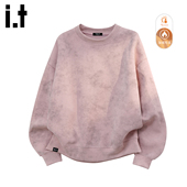 情侣款 FIVECM粉色晕染卫衣男女2026春季 宽松套头圆领上衣 5cm