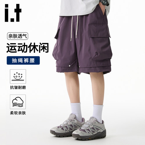 itFIVECM美式工装休闲短裤男女