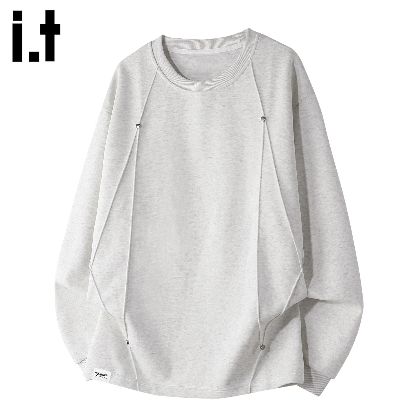 it :5cm/FIVECM高级感时尚圆领长袖卫衣男士2025新款秋冬内搭上衣