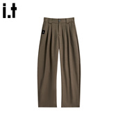 宽松休闲西装 FIVECM褶皱垂坠感弯刀西裤 裤 男款 2026春长裤 5cm