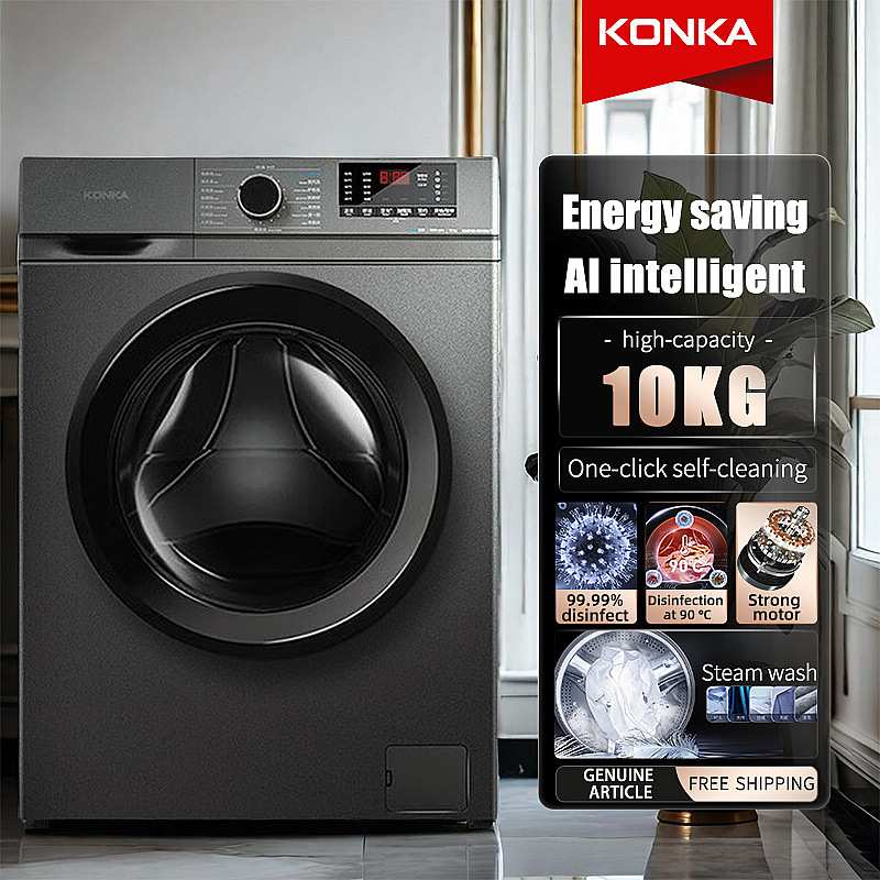 Konka 10kg fully automatic front loading drum washing machin
