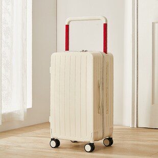 PC材质宽拉杆行李箱女20寸登机箱学生大容量24高颜值皮箱子万向轮