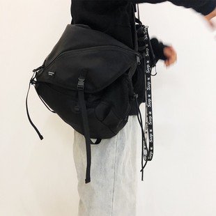 日系潮牌斜挎包男个性搭扣工装包机能风潮流街头单肩包男女邮差包