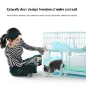 高档猫舍创艺猫大笼猫别室墅家窝内双层隔离猫屋三层猫猫笼