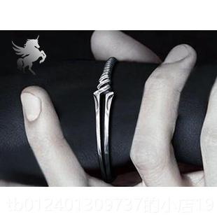 高档一财纯银手炼欧美新潮古朗尼格斯命运饰之矛男女个性化覆配手