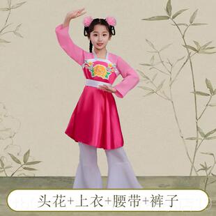 高档六一黄梅演成出服童对花戏新款古装书童丫环人儿打猪草戏服表