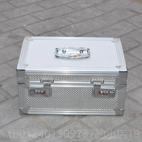 高档铝合收箱子带锁票据据箱金凭证纳盒收银箱文件票整理箱手提密