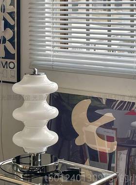 高档1970s丹麦Evig照heden计s波浪卧台灯 北欧室灯客厅设床头柜明