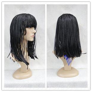 高档假发小辫可直真接戴以与梯度嘻哈流行歌手舞蹈欧美表演直的播