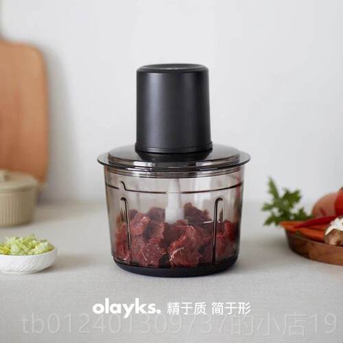 高档olayks立肉机家用动电小型多功能时全自动搅拌机绞碎肉打馅蒜