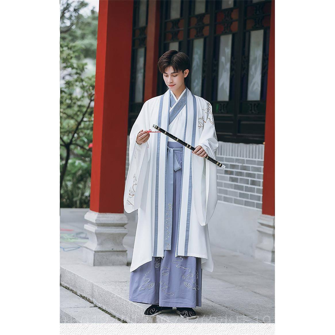 高档会出租生男汉服中国风演出服古风学运动会入场朗年诵班服中秋