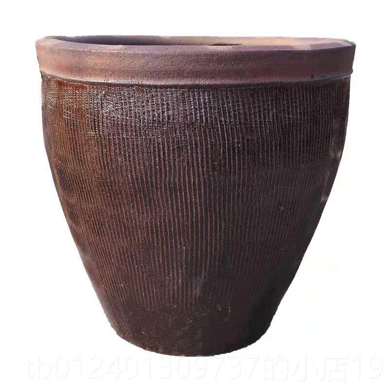 高档宜兴陶瓷水缸 老式300斤水腌容土米量粗陶菜缸鱼缸 陶酿酒发