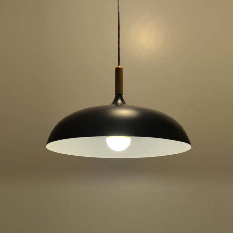 北欧现代简约实木铝材吊餐灯火锅店办公室服装店单头吊灯