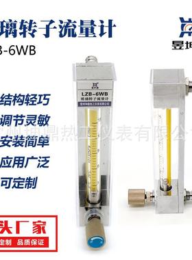 LZB-6WB系列玻璃浮子流量计 小型气体玻璃转子流量计水流量计