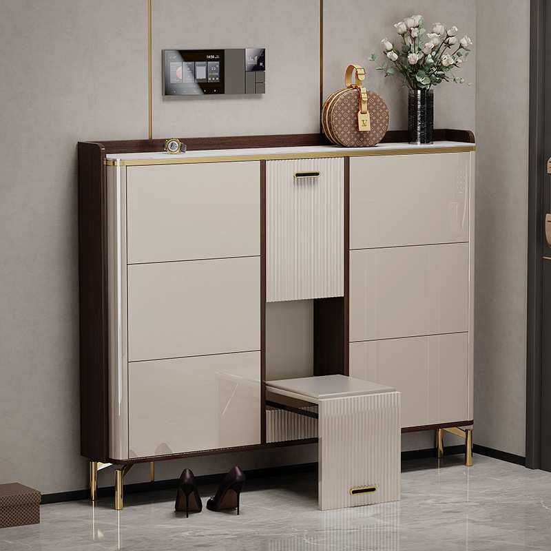 17cm翻斗鞋柜家用门口大容量储物收纳柜入户门厅柜坐凳一体