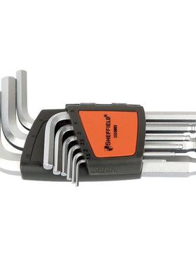 钢盾工具 9件套S2合金钢公制标长球头内六角扳手S050003