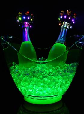 工厂料直销夜光发CF-314BF光冰桶8L元宝塑桶冰酒吧k围tv氛啤酒桶