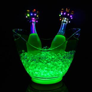 工厂料直销夜光发CF-314BF光冰桶8L元宝塑桶冰酒吧k围tv氛啤酒桶