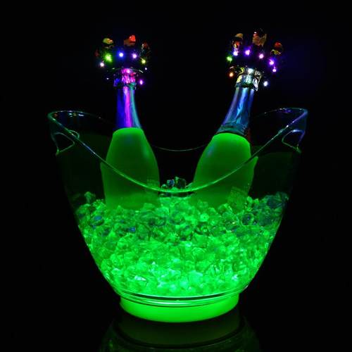 工厂料直销夜光发CF-314BF光冰桶8L元宝塑桶冰酒吧k围tv氛啤酒桶