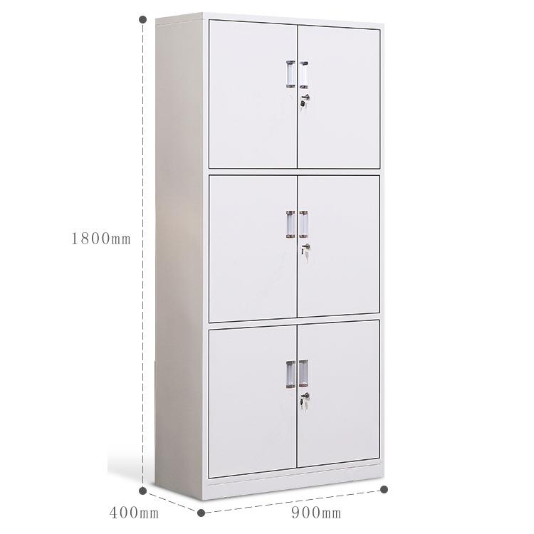 广三层资料柜钢制文州件柜办TG-090铁皮案档柜容大量公储物柜带锁