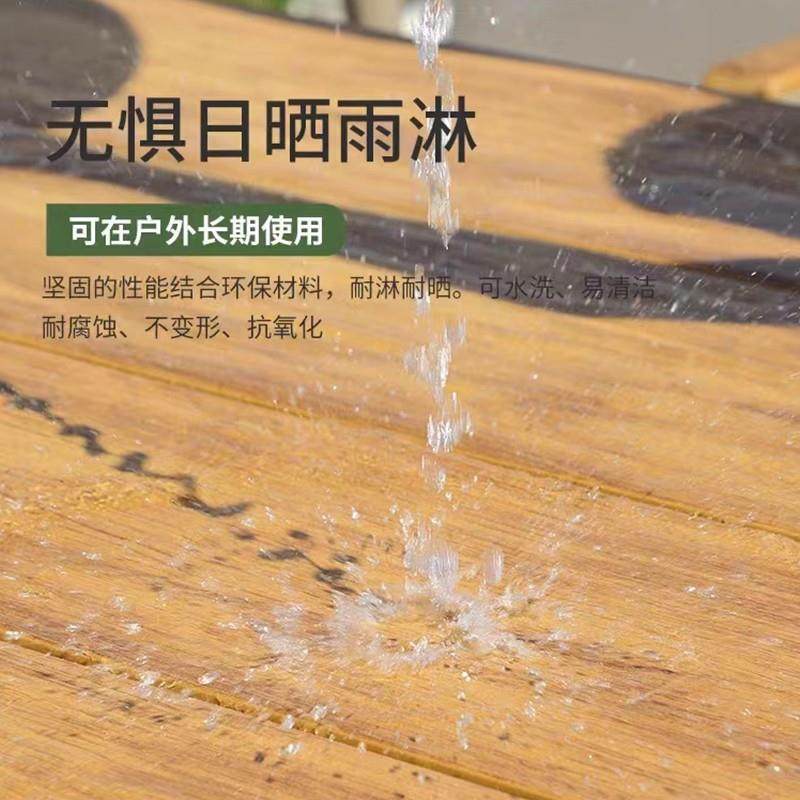 户外庭院桌椅塑木防腐木室休园闲椅外防茶桌露天XT016水阳台花桌